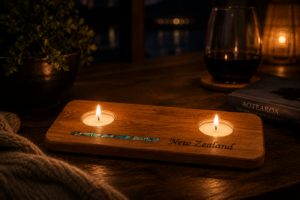New Zealand - Tealight Candle Holder - NZ Mataī & Paua