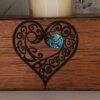 Large Ironbark Candle Holder - Heart - Image 3