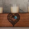 Large Ironbark Candle Holder - Heart - Image 4