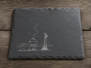 Kiwi BBQ - Reclaimed Christchurch Slate Serving Board
