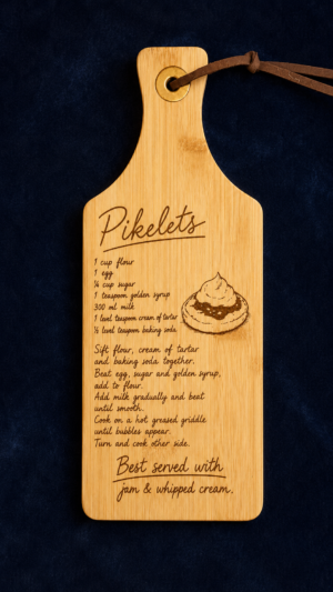 Pikelets Recipe Board