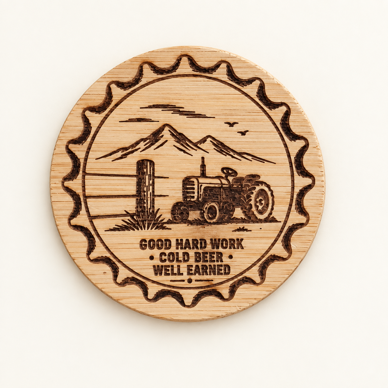 Bamboo Bottle Opener Fridge Magnet - Image 3