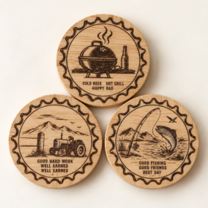 Bamboo Bottle Opener Fridge Magnet